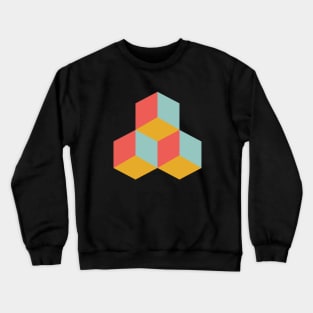 Orange Cube Crewneck Sweatshirt